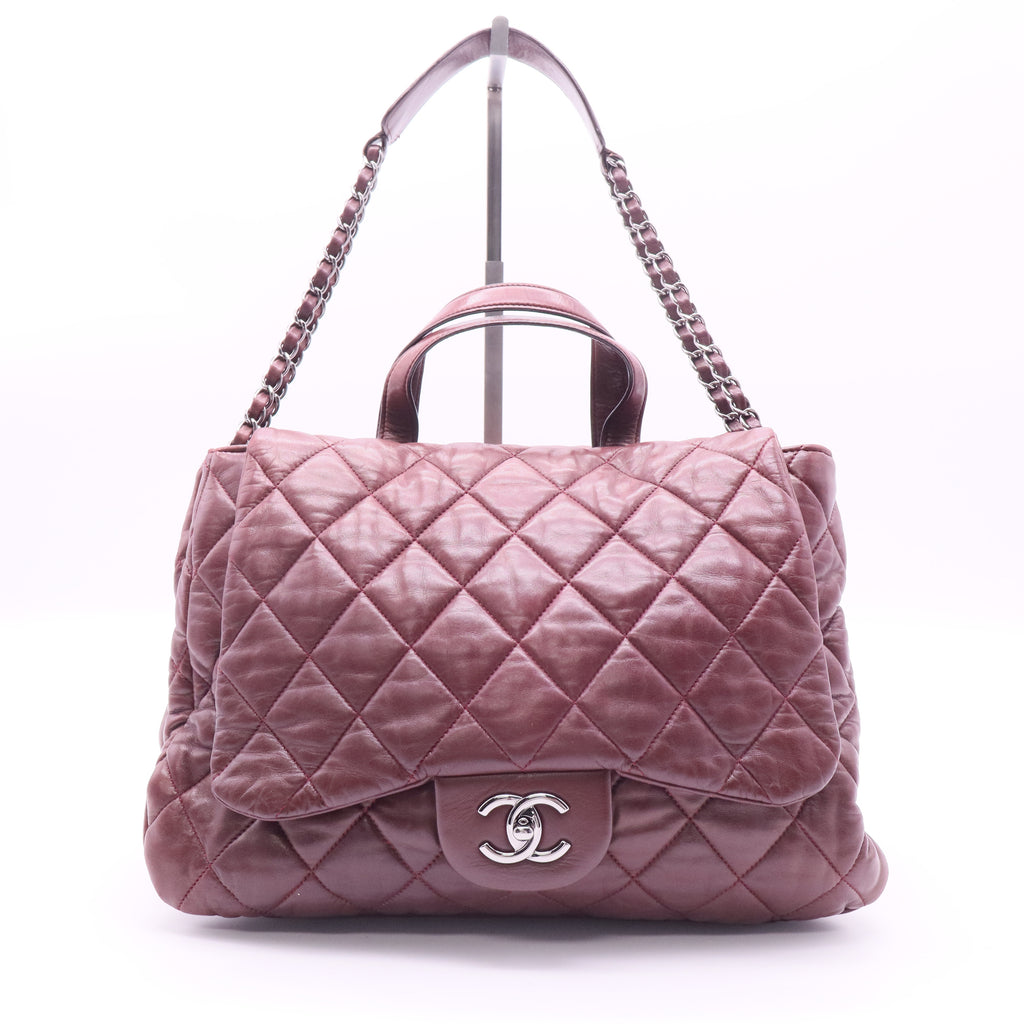 Maxi Quilted Lambskin 3 Tote satchel twins