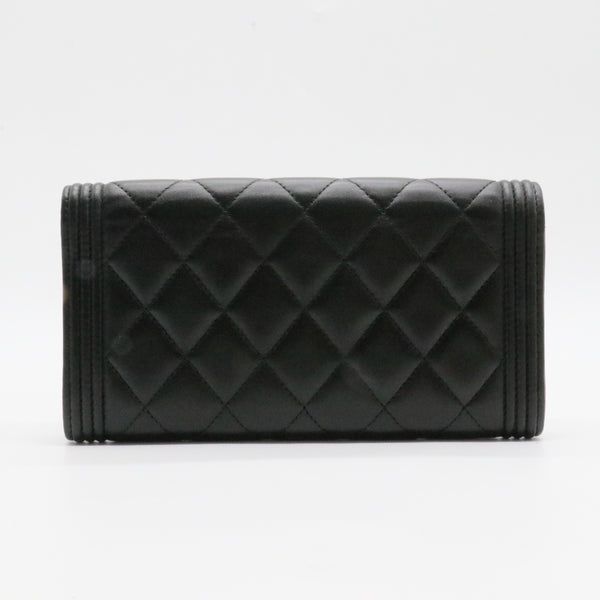 Boy Flap Wallet Quilted Caviar Long