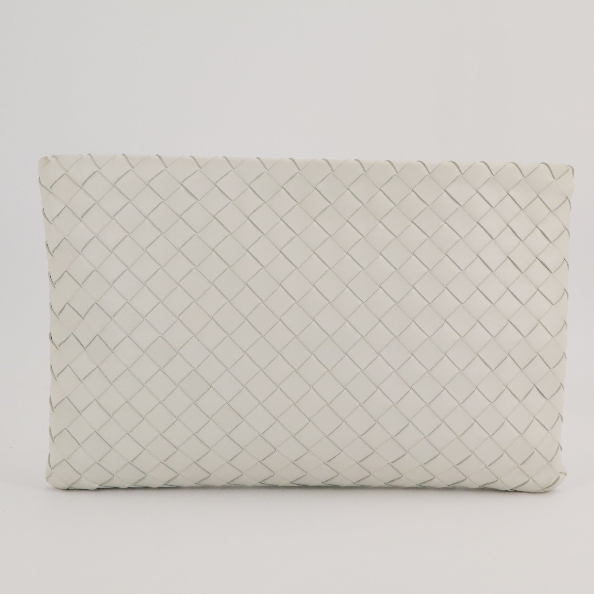 Intrecciato Woven Clutch twins