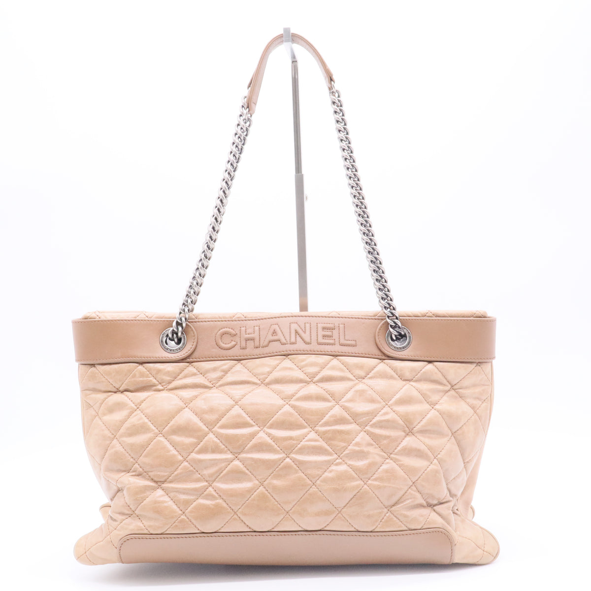 City CC Shopper Tote in Neutral, Leather