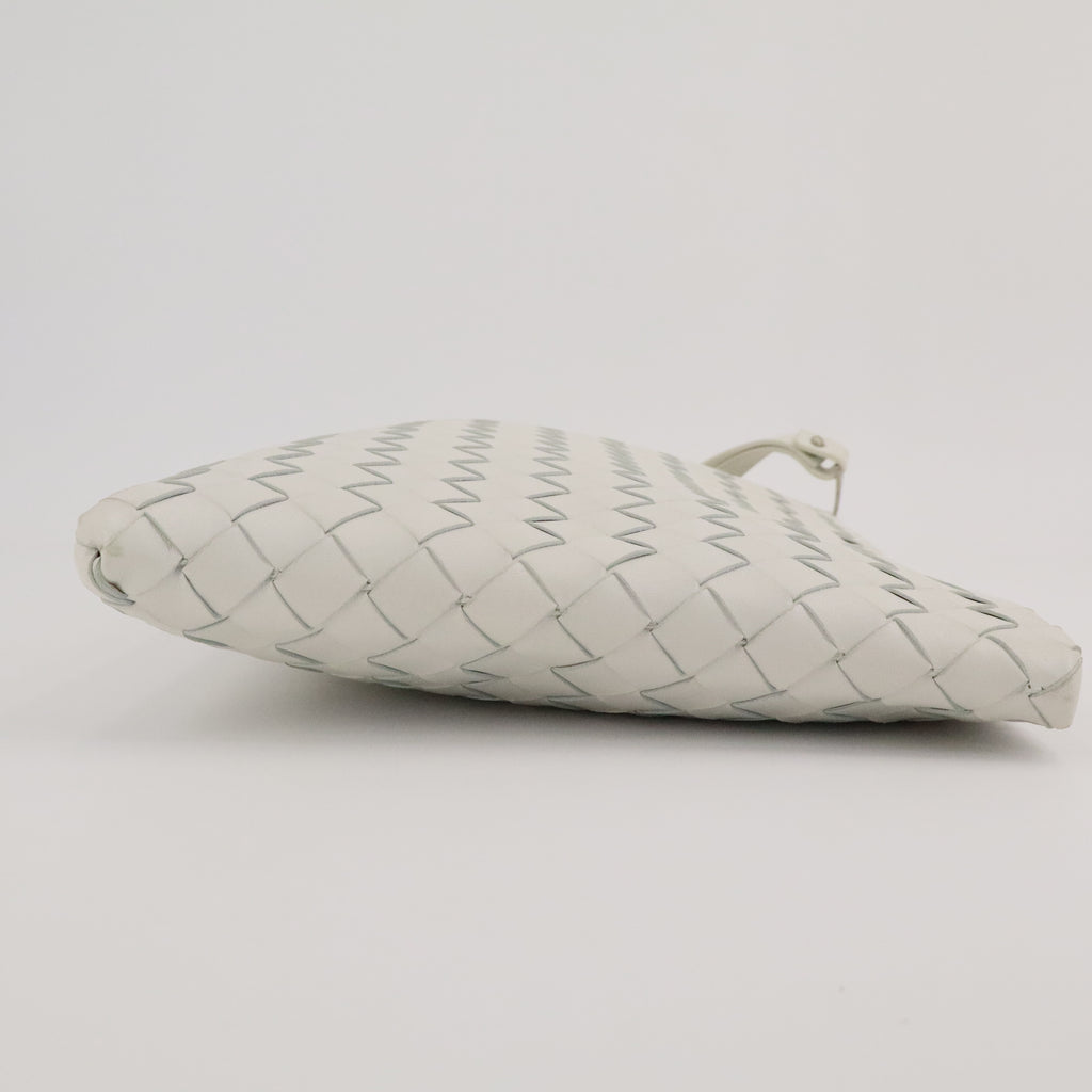 Intrecciato Woven Clutch twins