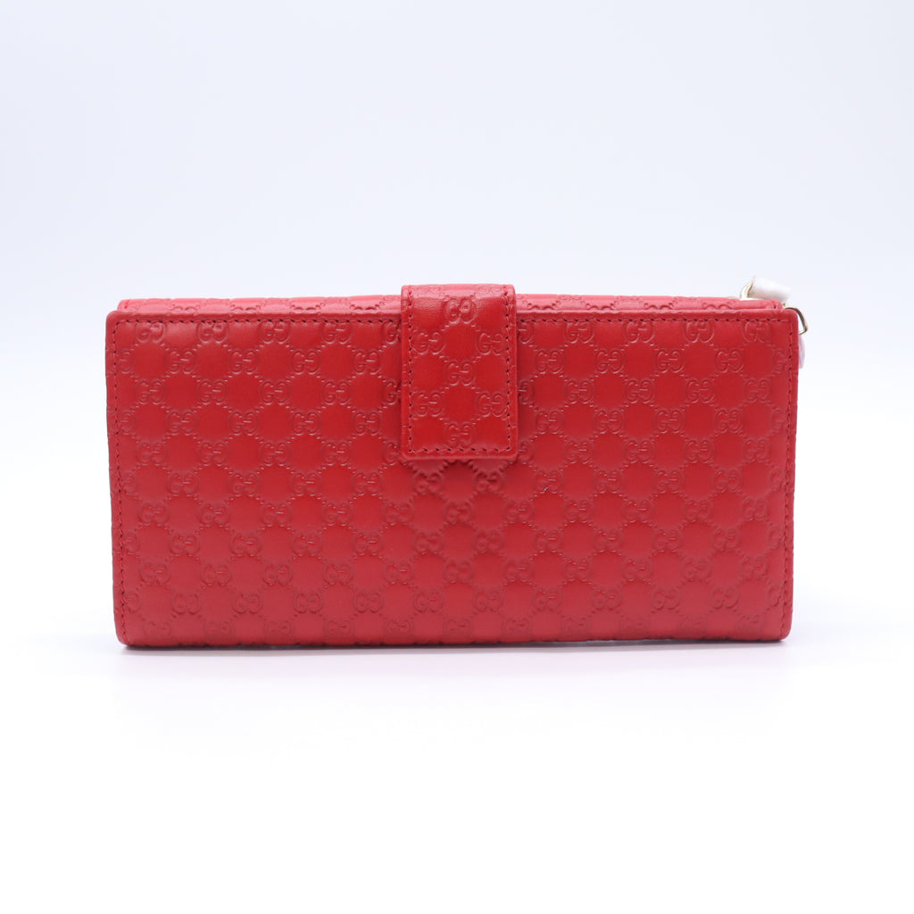 Heart Microguccissima Pattern Continental Wallet W23072