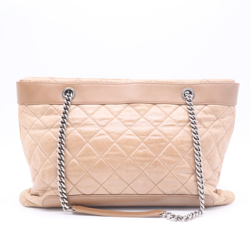 City CC Shopper Tote in Neutral, Leather