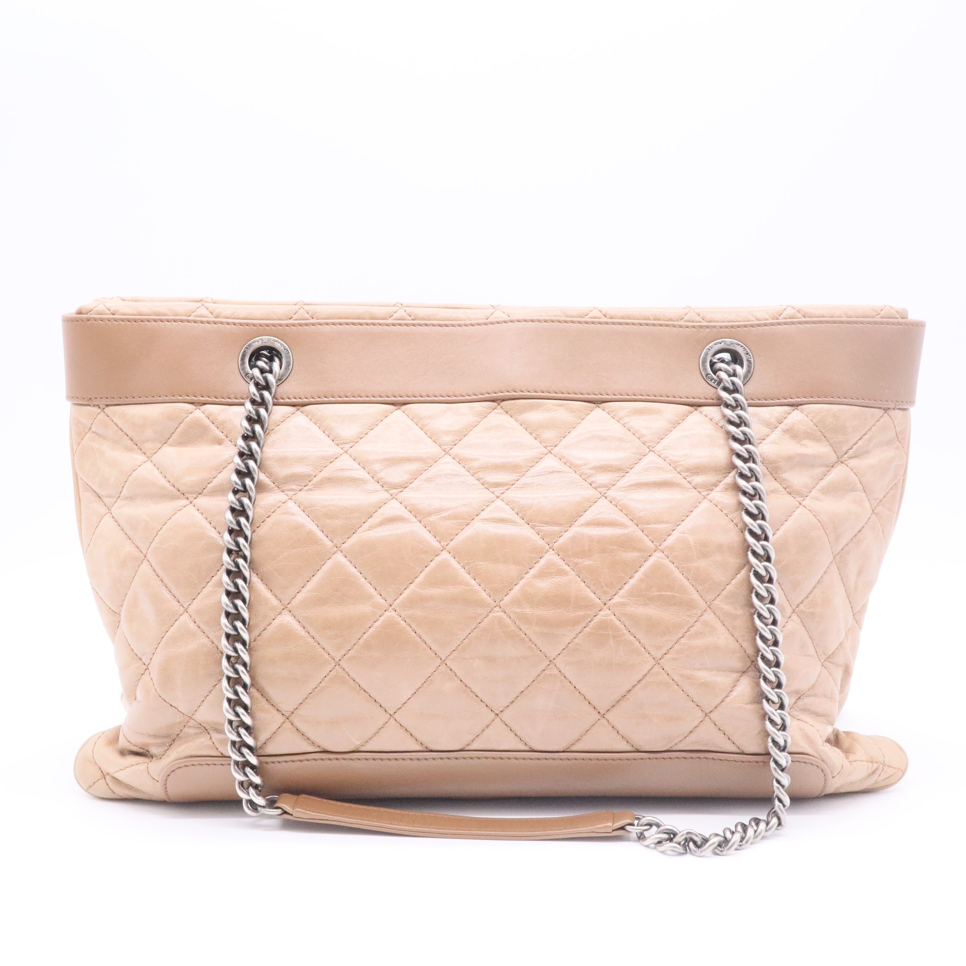 City CC Shopper Tote in Neutral, Leather
