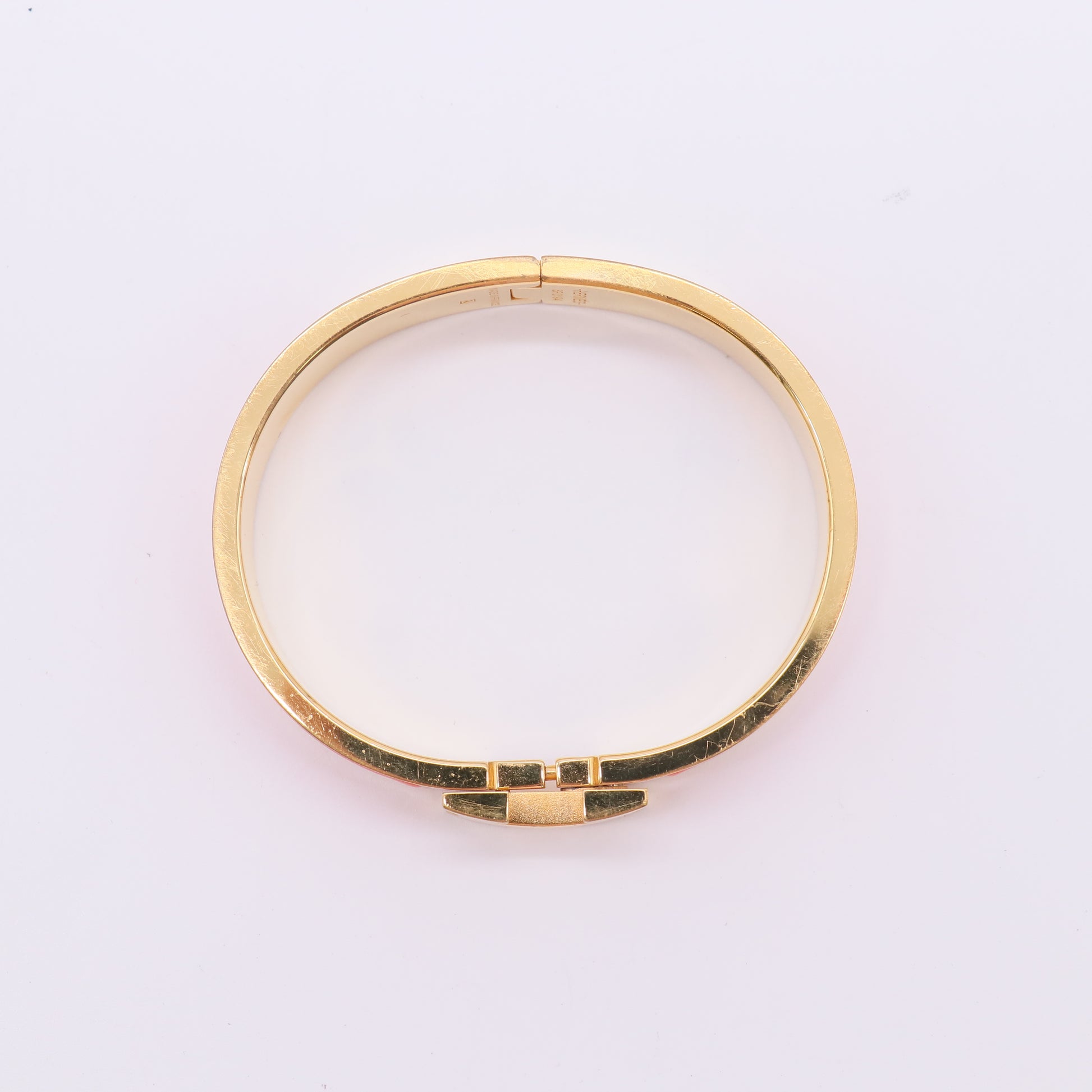Hermes Clic H Bracelet Orange Fruité Gold Hardware twins W22638