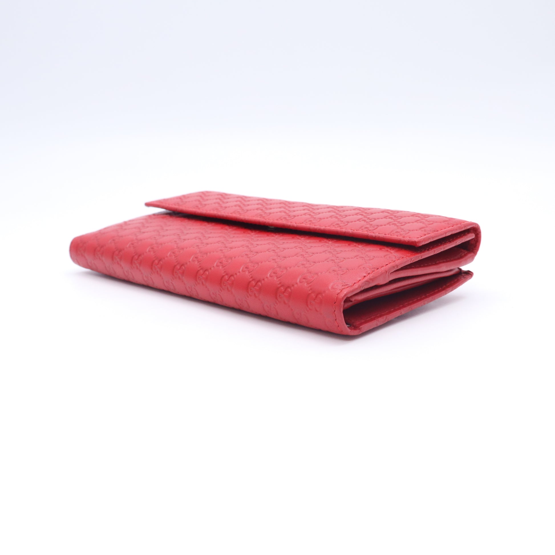 Heart Microguccissima Pattern Continental Wallet W23072
