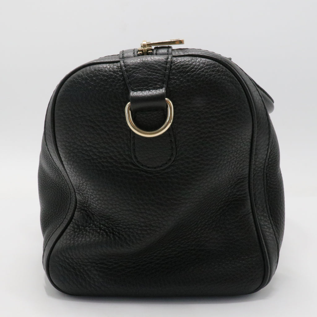 Vintage Web Boston Bag Leather Medium