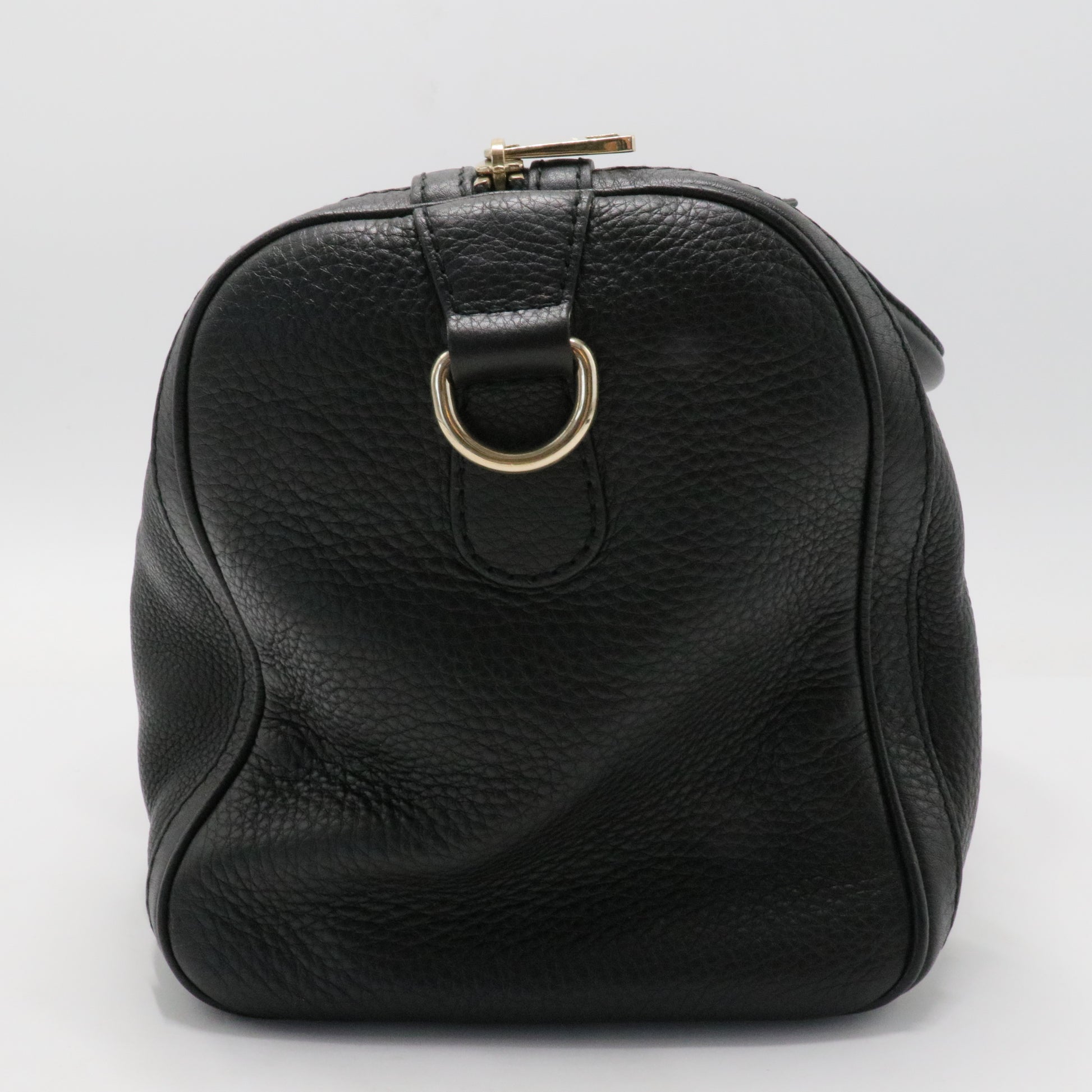 Vintage Web Boston Bag Leather Medium