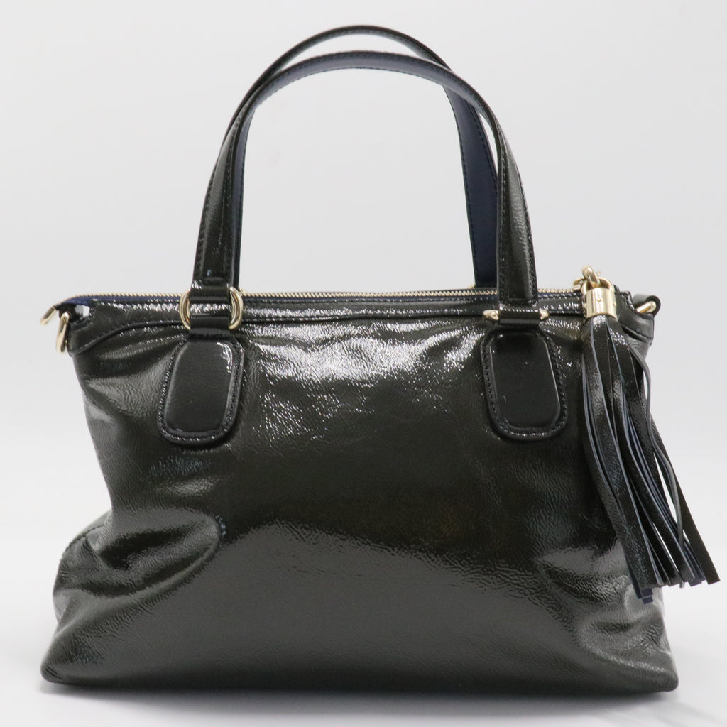 Gucci Soho Convertible Soft Top Handle Bag Patent