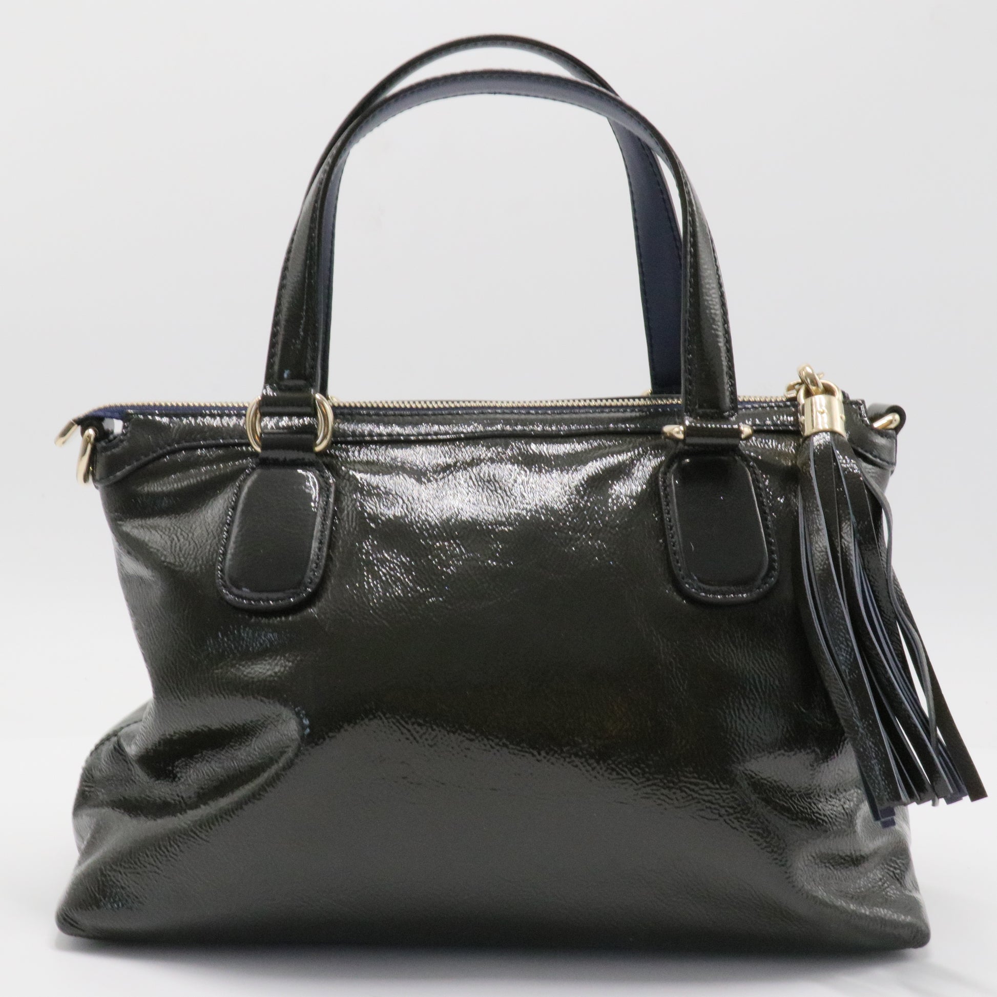 Gucci Soho Convertible Soft Top Handle Bag Patent