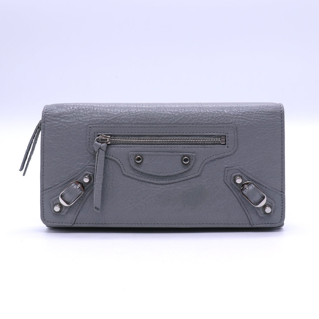 Balenciaga Gray Motocross Giant 12 Continental wallet  Twins W20823