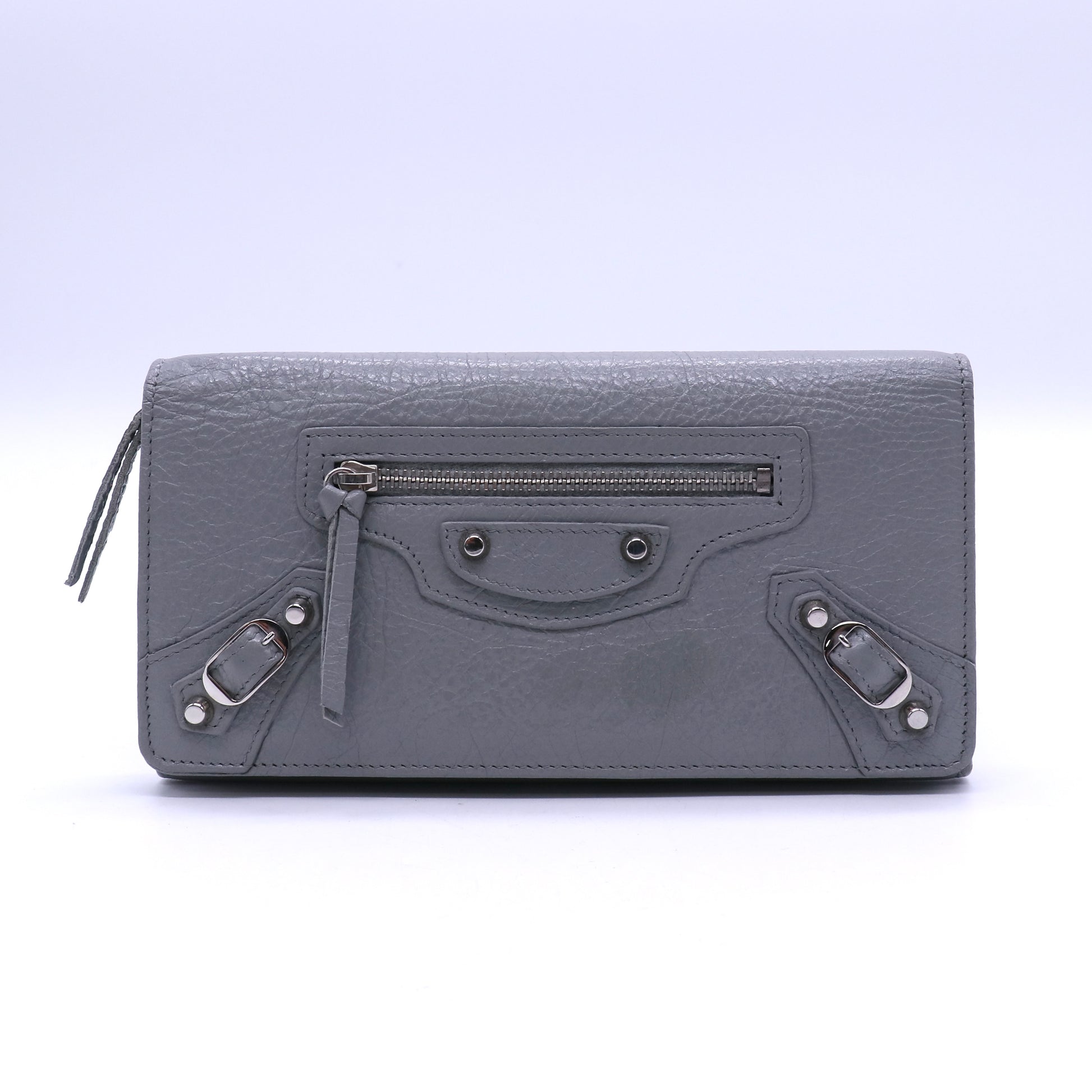 Balenciaga Gray Motocross Giant 12 Continental wallet  Twins W20823