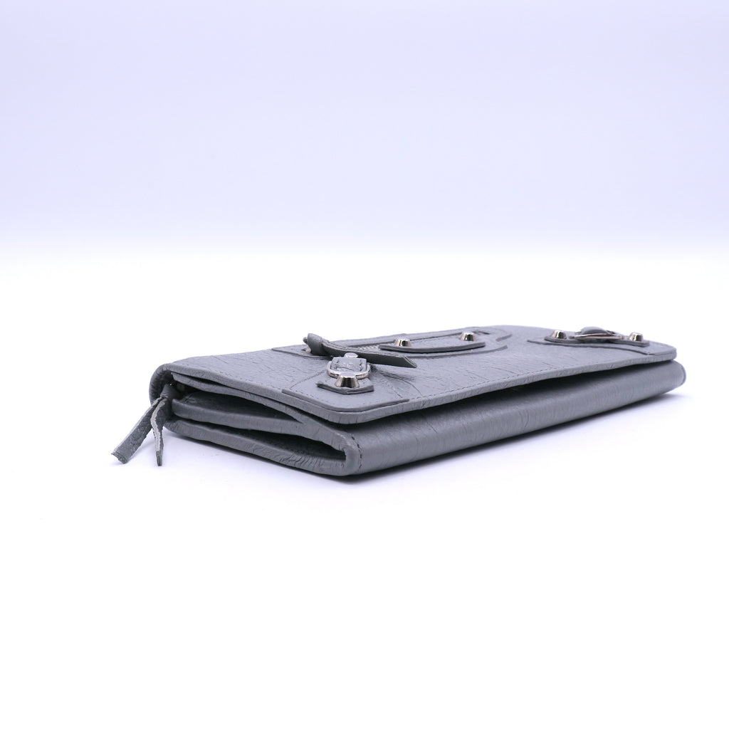 Balenciaga Gray Motocross Giant 12 Continental wallet  Twins W20823