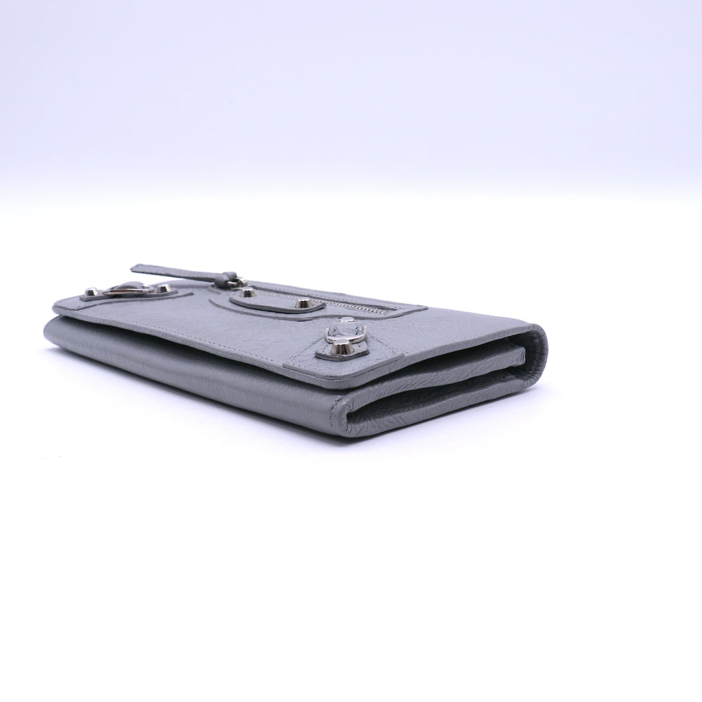 Balenciaga Gray Motocross Giant 12 Continental wallet  Twins W20823
