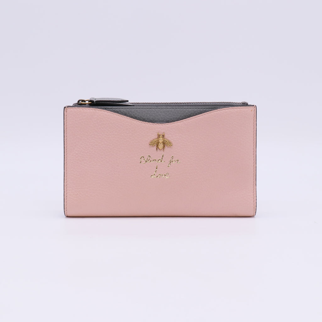 Gucci Light Pink Leather Wallet W23086
