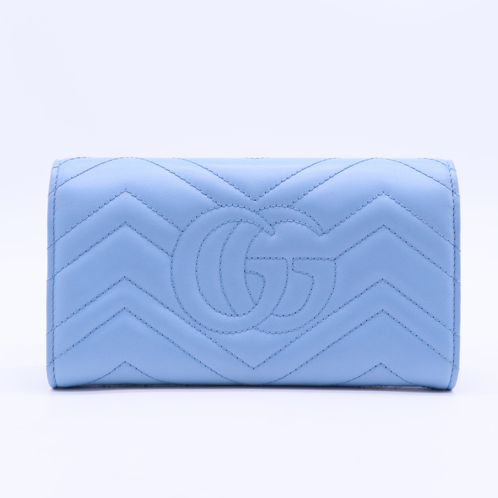 Marmont Long Wallet  Leather Blue Women's
