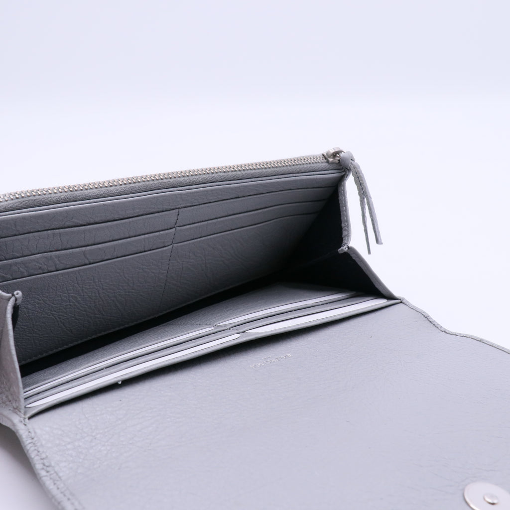 Balenciaga Gray Motocross Giant 12 Continental wallet  Twins W20823