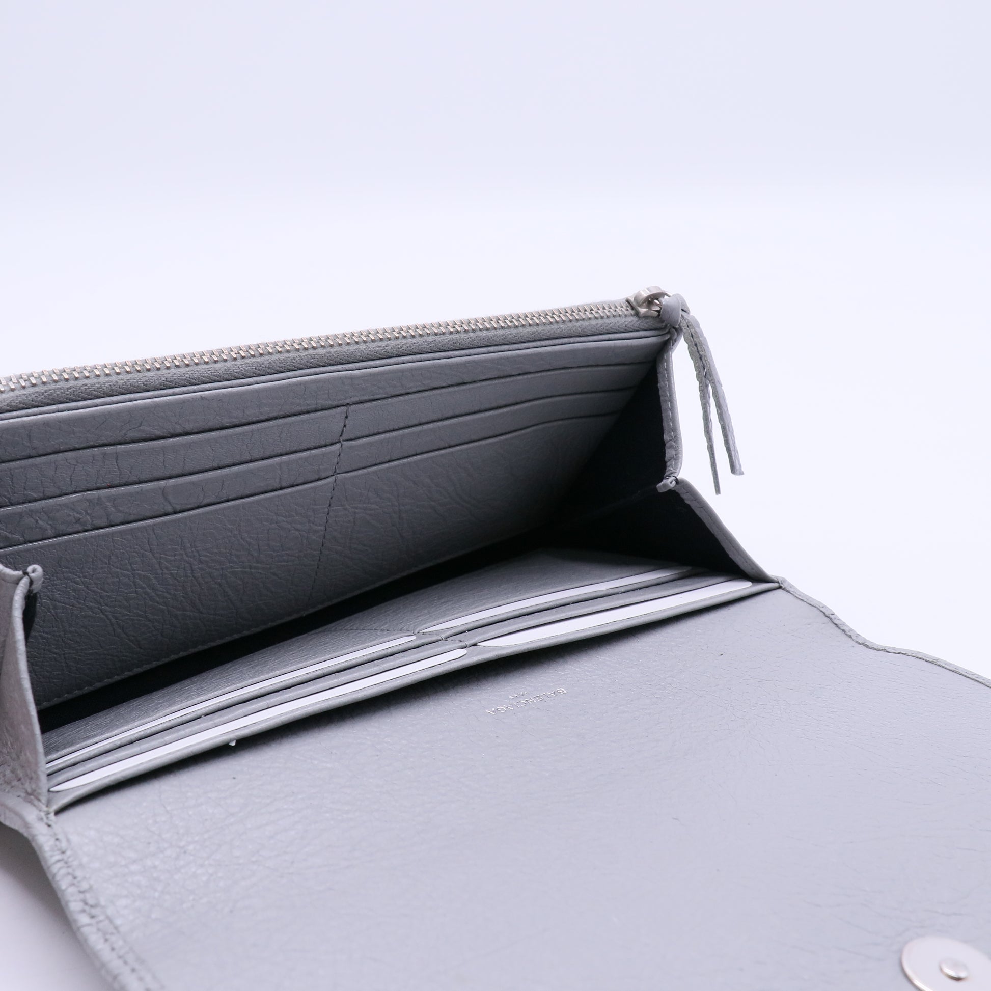 Balenciaga Gray Motocross Giant 12 Continental wallet  Twins W20823