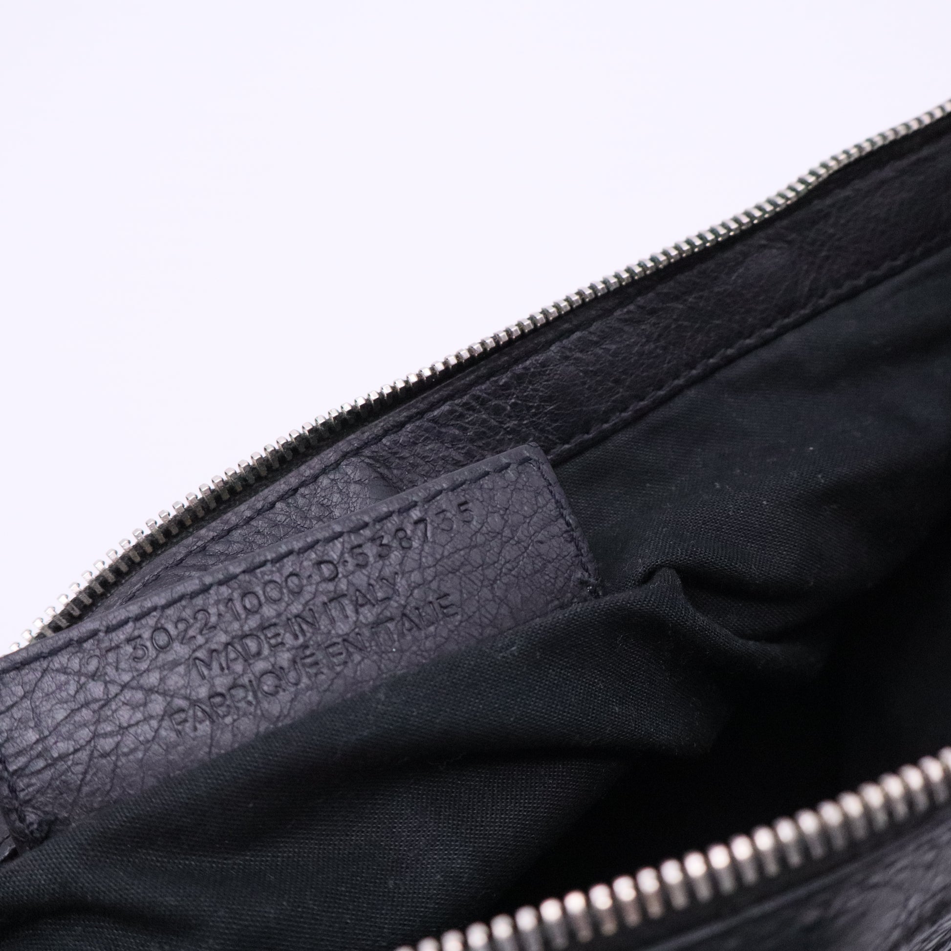 Black Motocross Classic Clip L Leather Clutch Bag