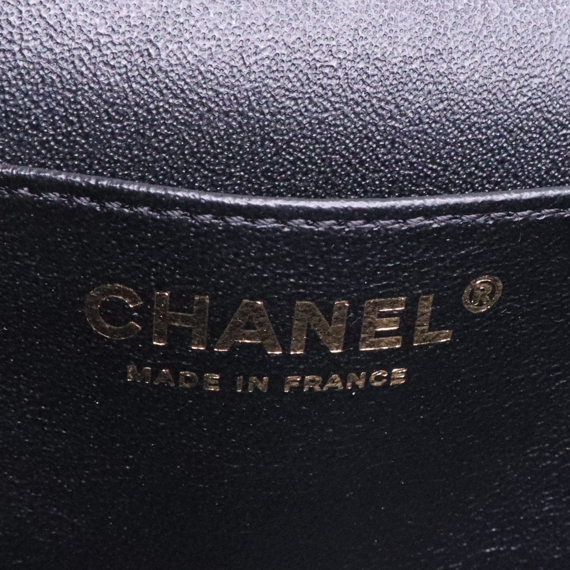 Chanel Black Leather Cosmetic Case