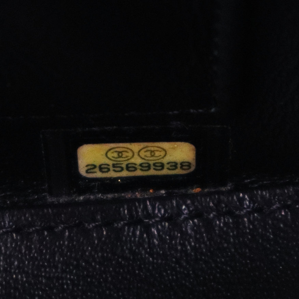 Chanel Black Leather Cosmetic Case