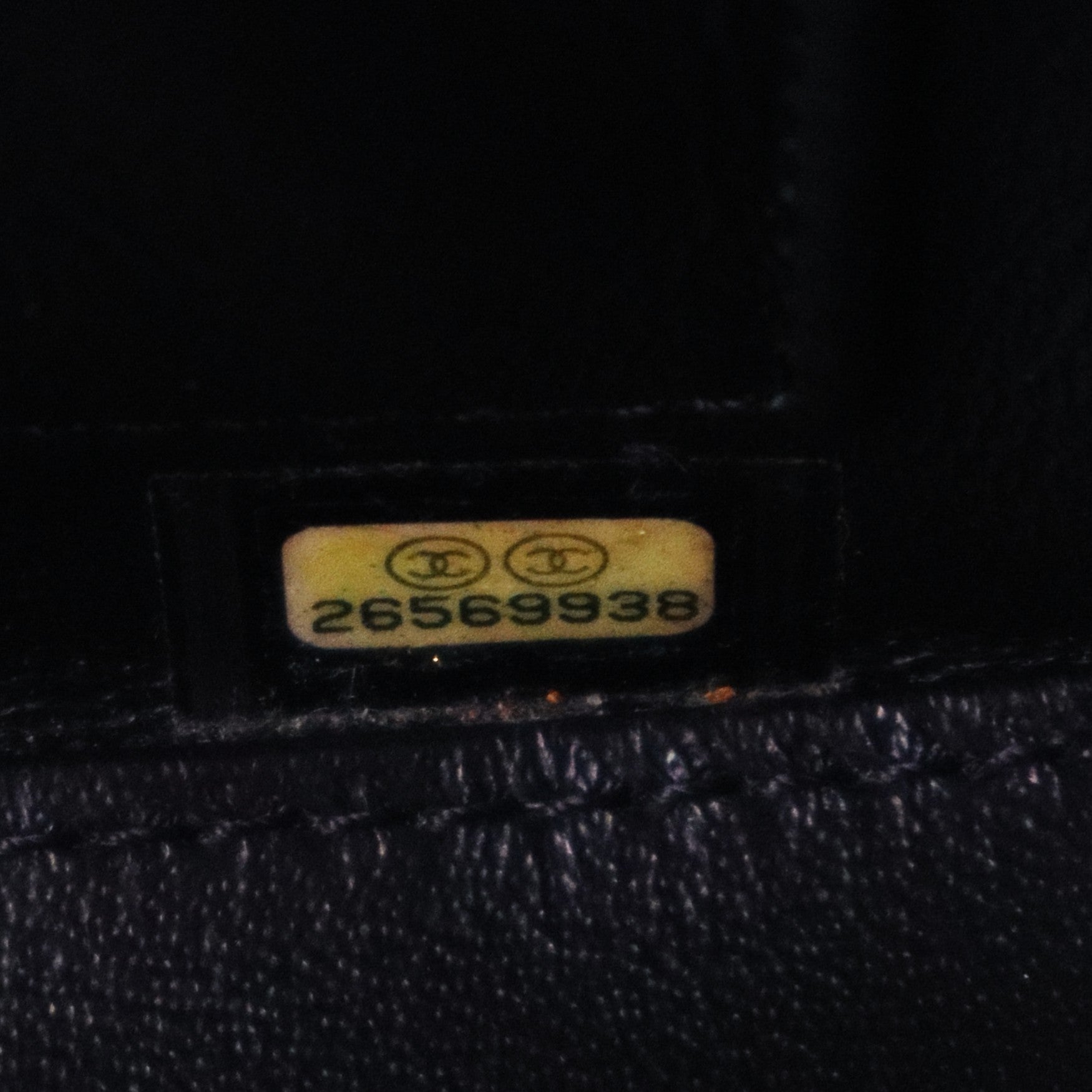 Chanel Black Leather Cosmetic Case