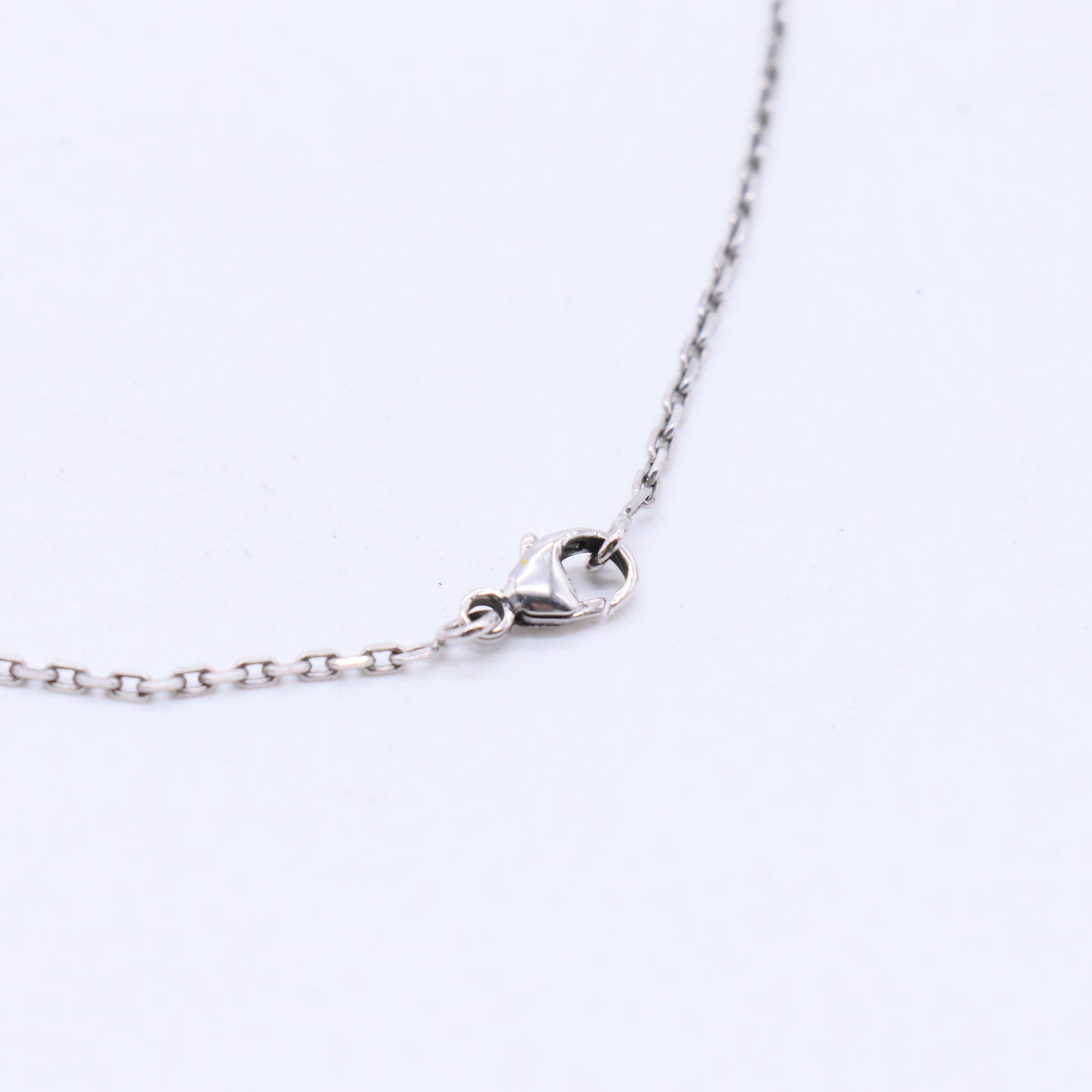 White Enamel H Cube Necklace W20379