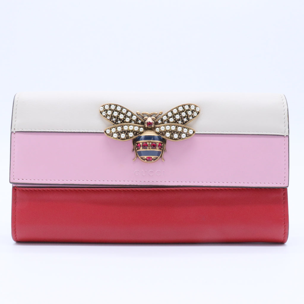 Multicolor Leather Web Queen Margaret Wallet on Chain (WOC) Mini