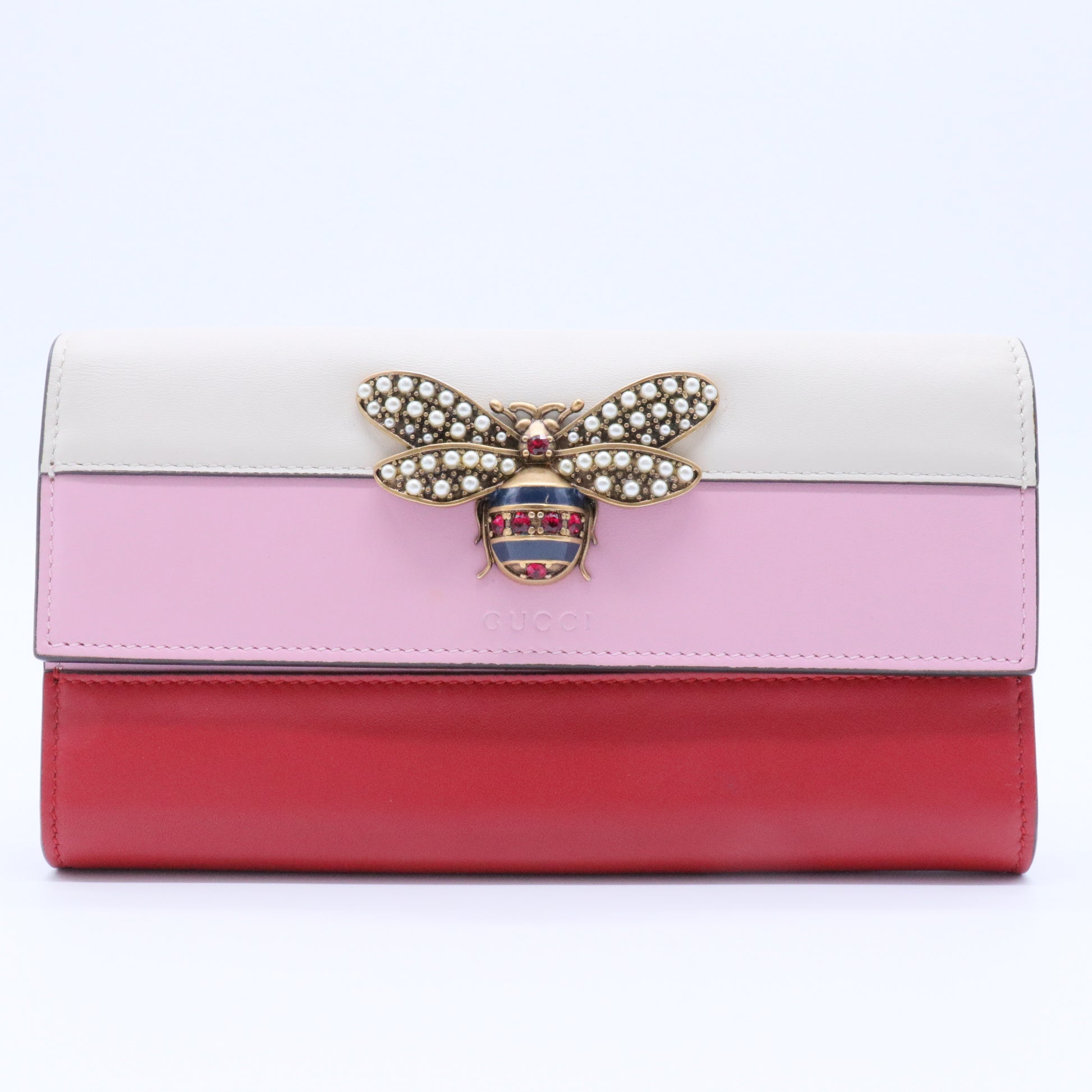 Multicolor Leather Web Queen Margaret Wallet on Chain (WOC) Mini