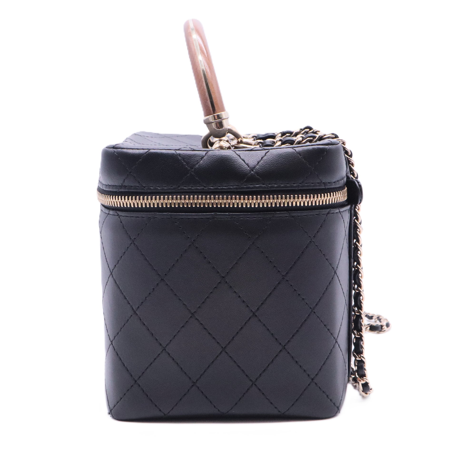 Chanel Black Leather Cosmetic Case