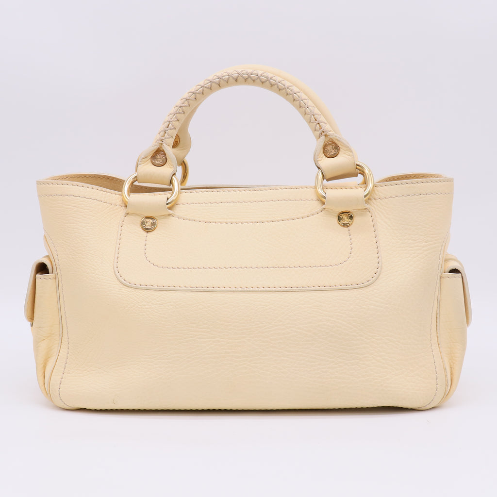 Celine Grained Leather Boogie Bag Butter Yellow Gold Hardware twins B23474