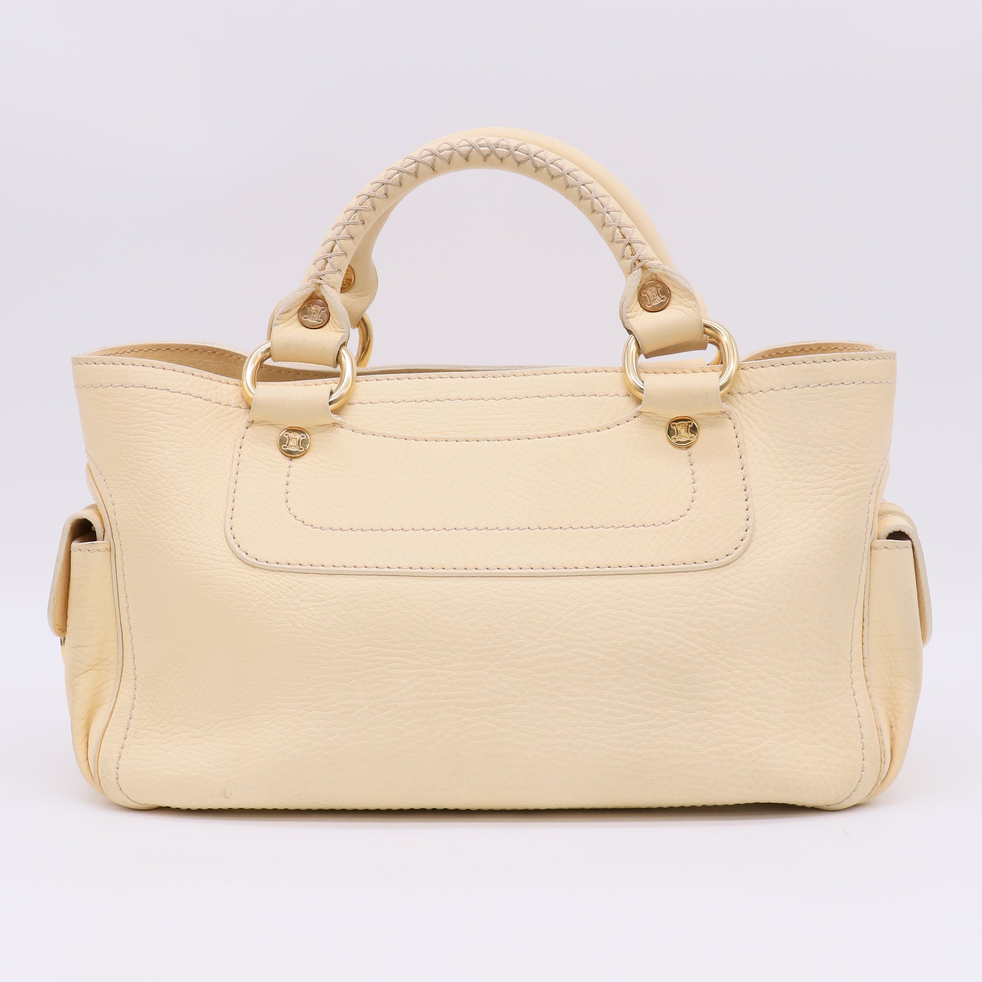 Celine Grained Leather Boogie Bag Butter Yellow Gold Hardware twins B23474