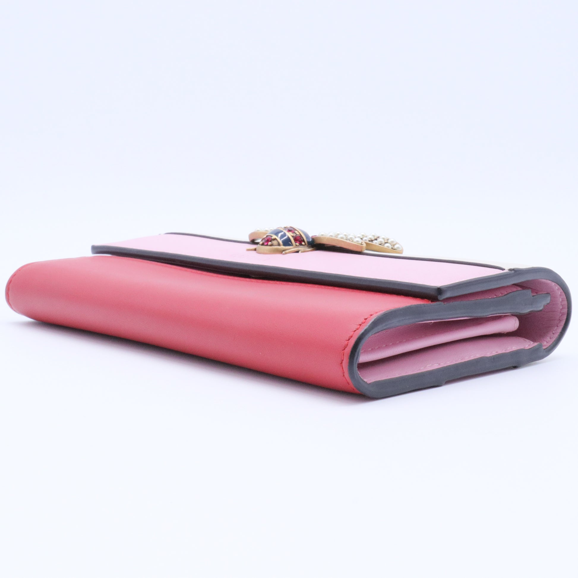 Multicolor Leather Web Queen Margaret Wallet on Chain (WOC) Mini
