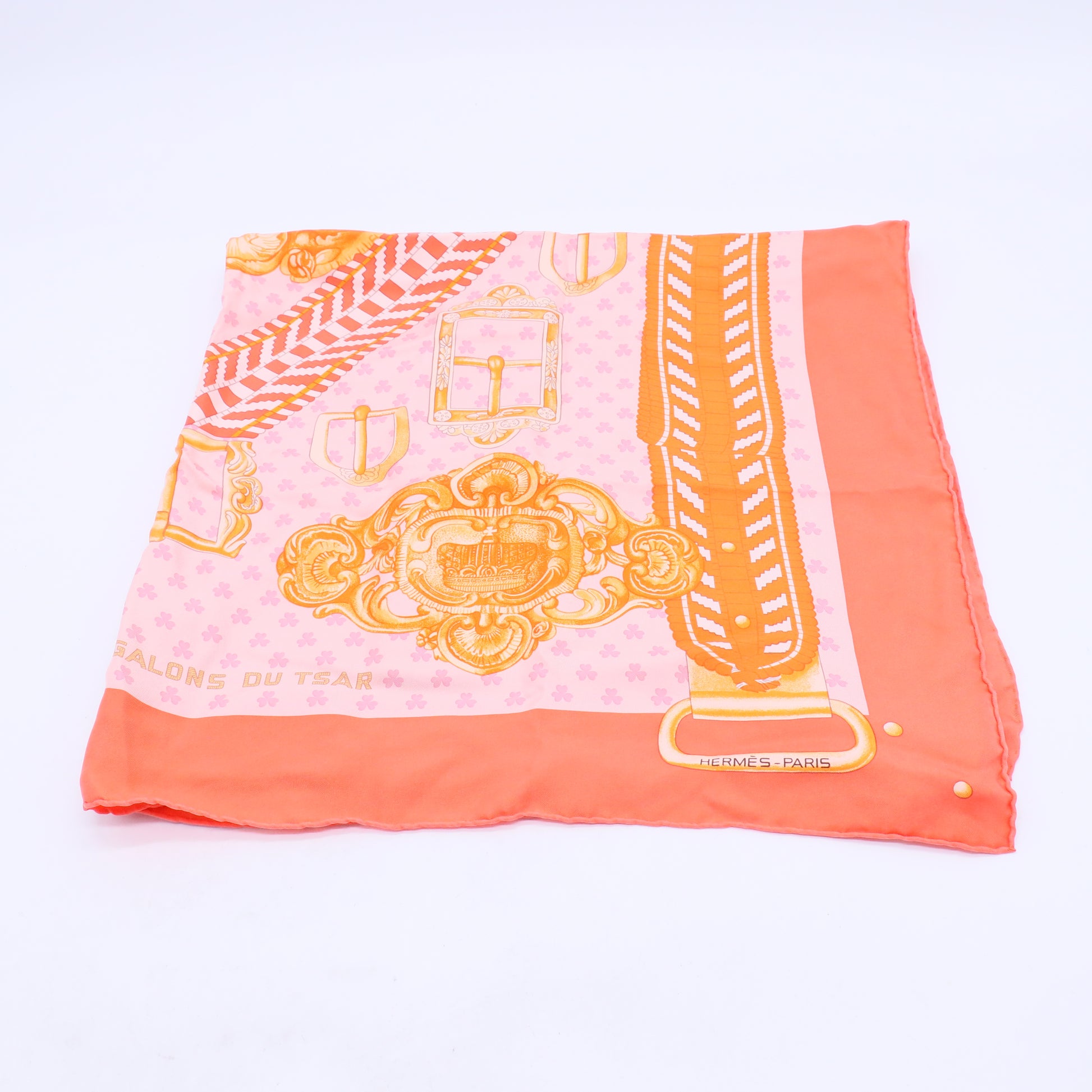 Multicolor 'boucles et galons du tsar' silk scarf W20410