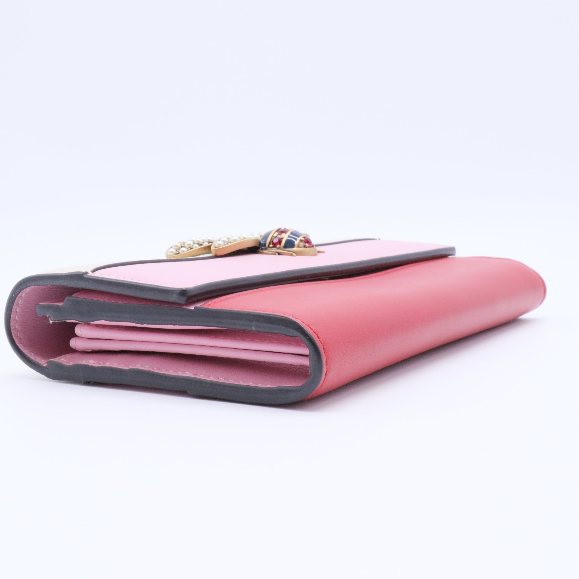 Multicolor Leather Web Queen Margaret Wallet on Chain (WOC) Mini