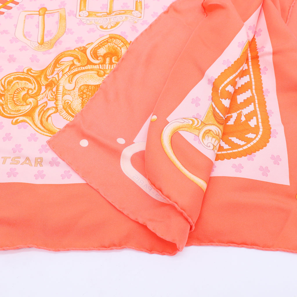 Multicolor 'boucles et galons du tsar' silk scarf W20410