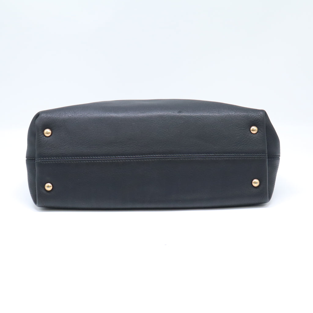 Gancini Lock Belted Satchel Leather Medium B22475