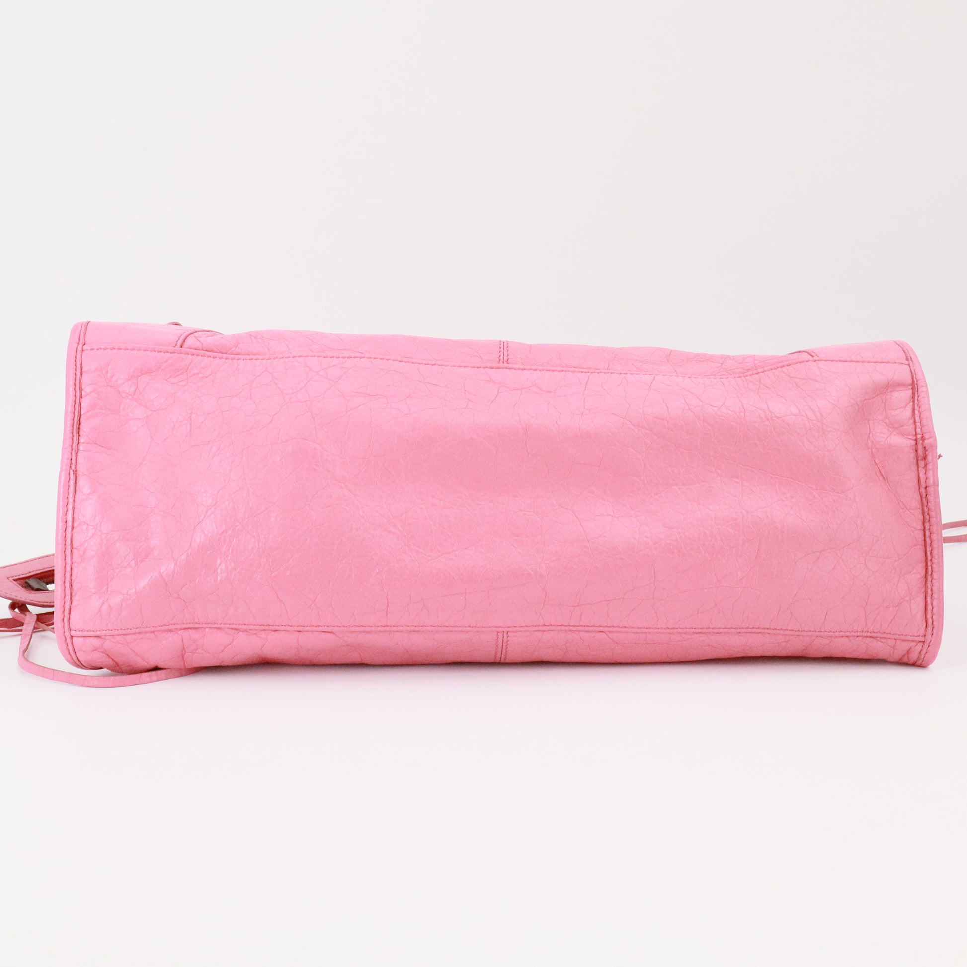 Pink Leather RH Part Time Tote twins