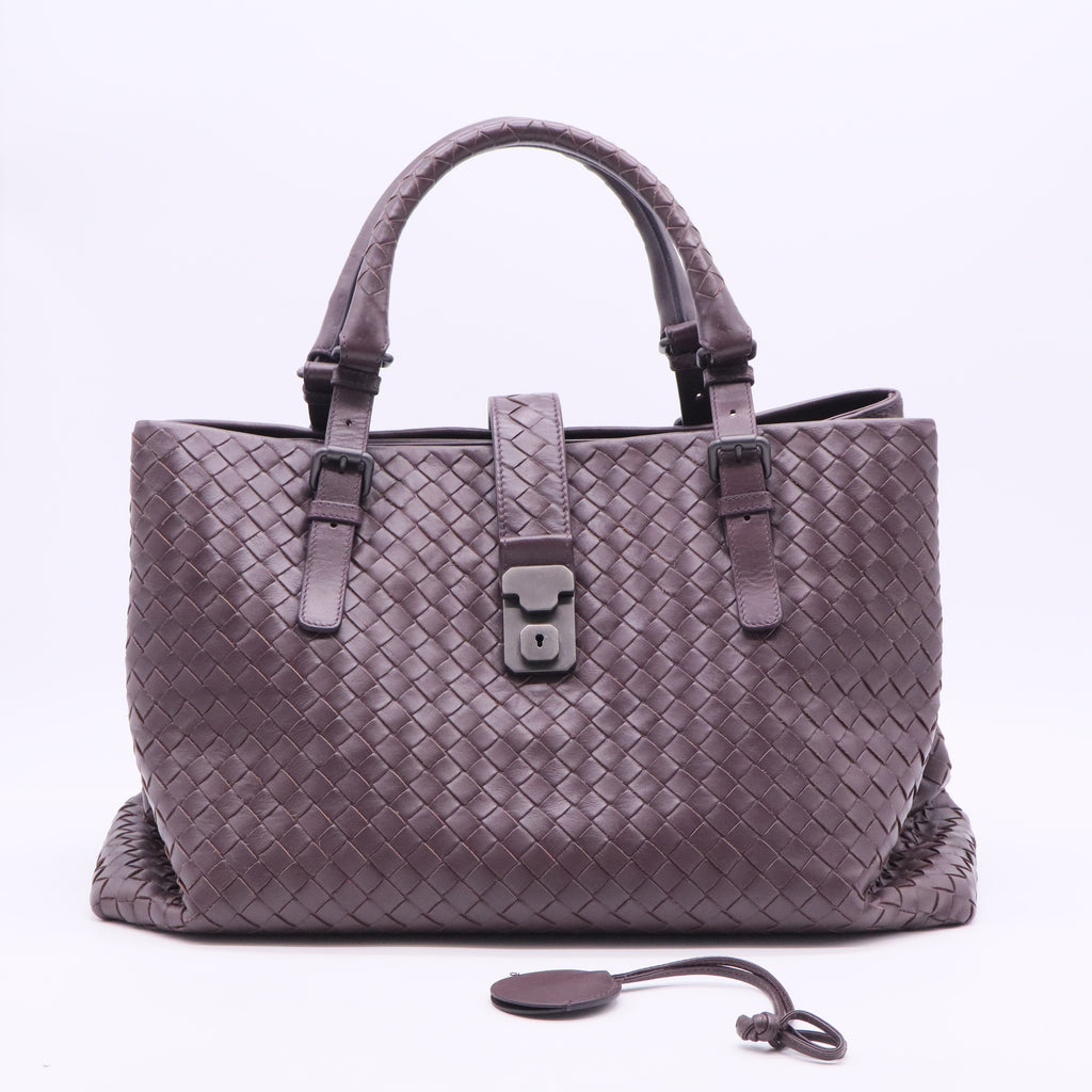 Intrecciato Woven Nappa Leather Roma Tote Bag