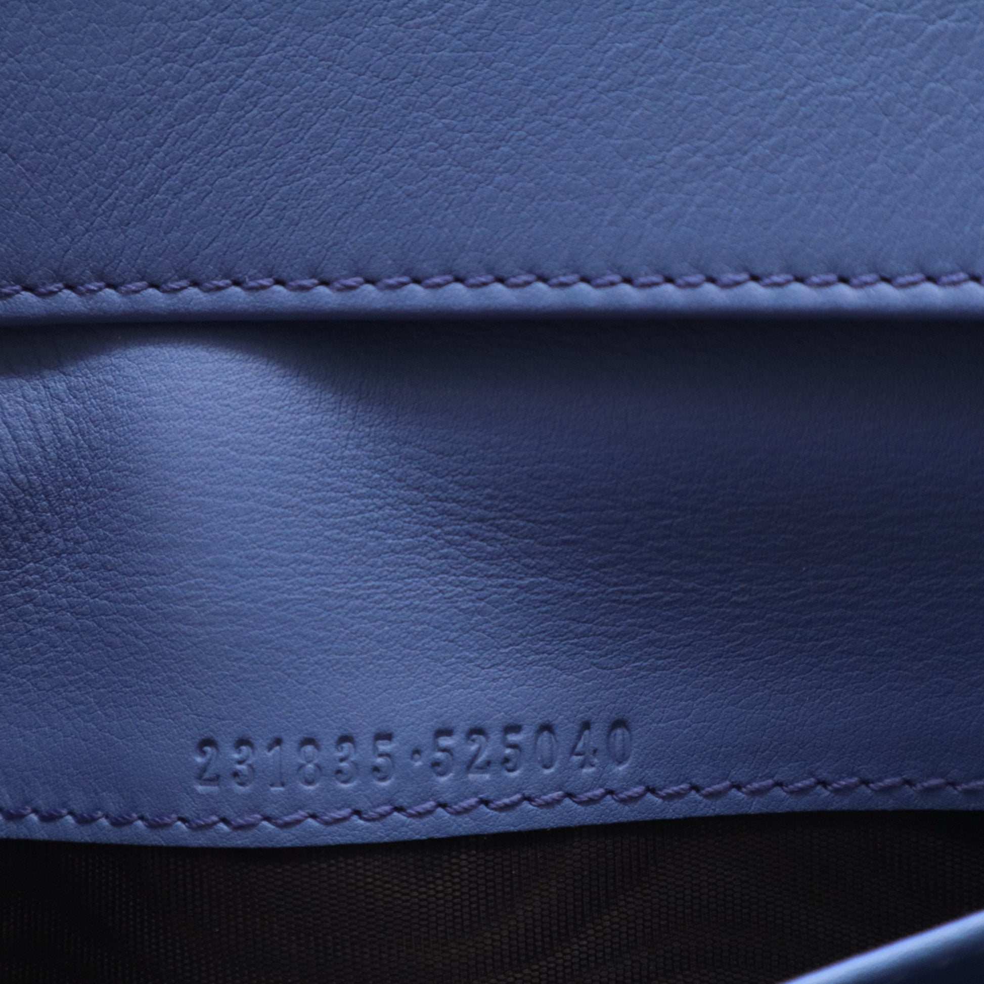 Blue Leather Wallet with Silver Hardware