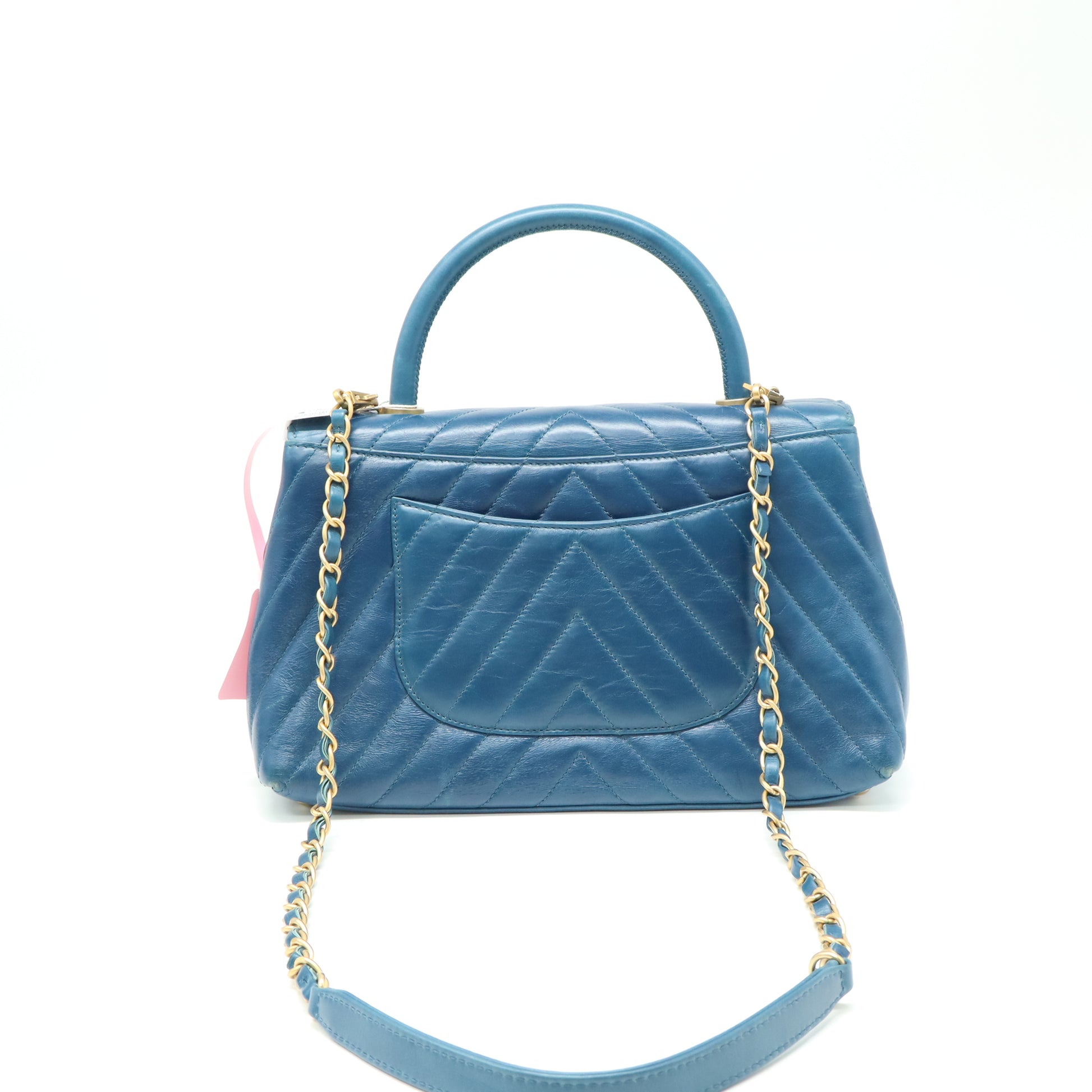 Chanel Chevron Coco Handle Flap Bag LDZ0080