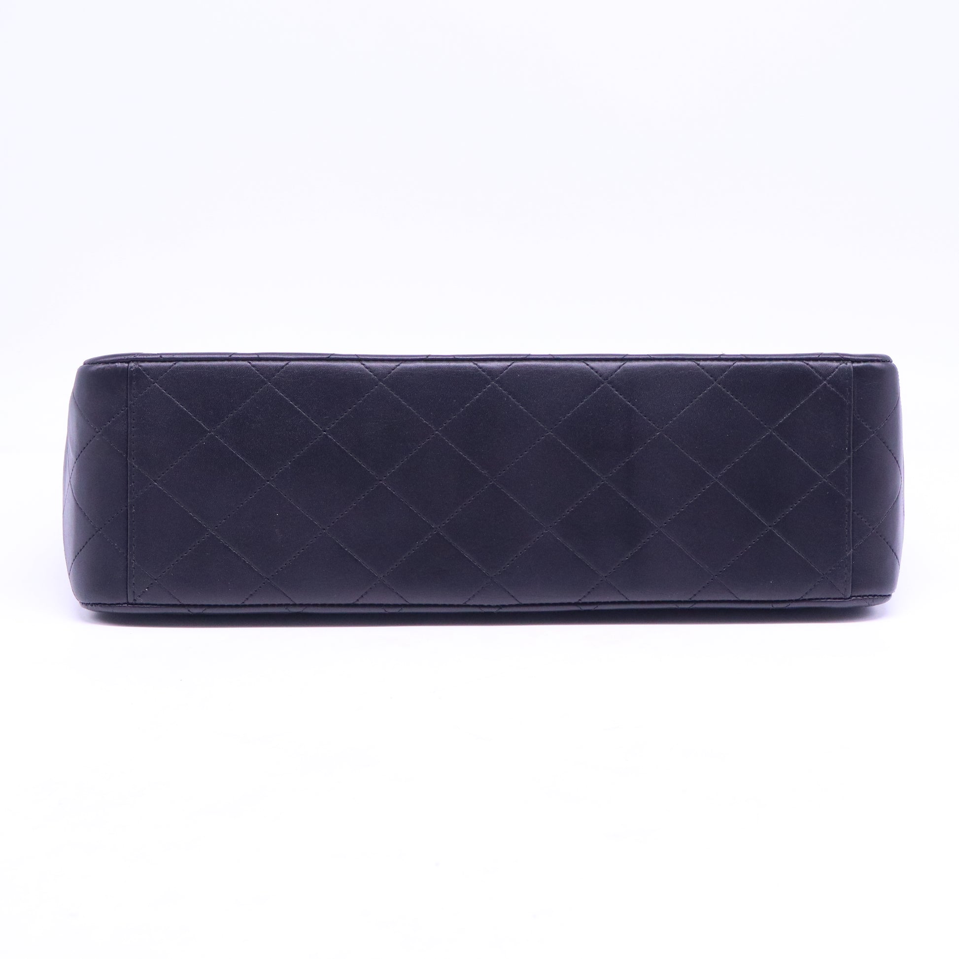 CHANEL Vintage Black and Gold Lambskin Beckham Bag 34 B21187