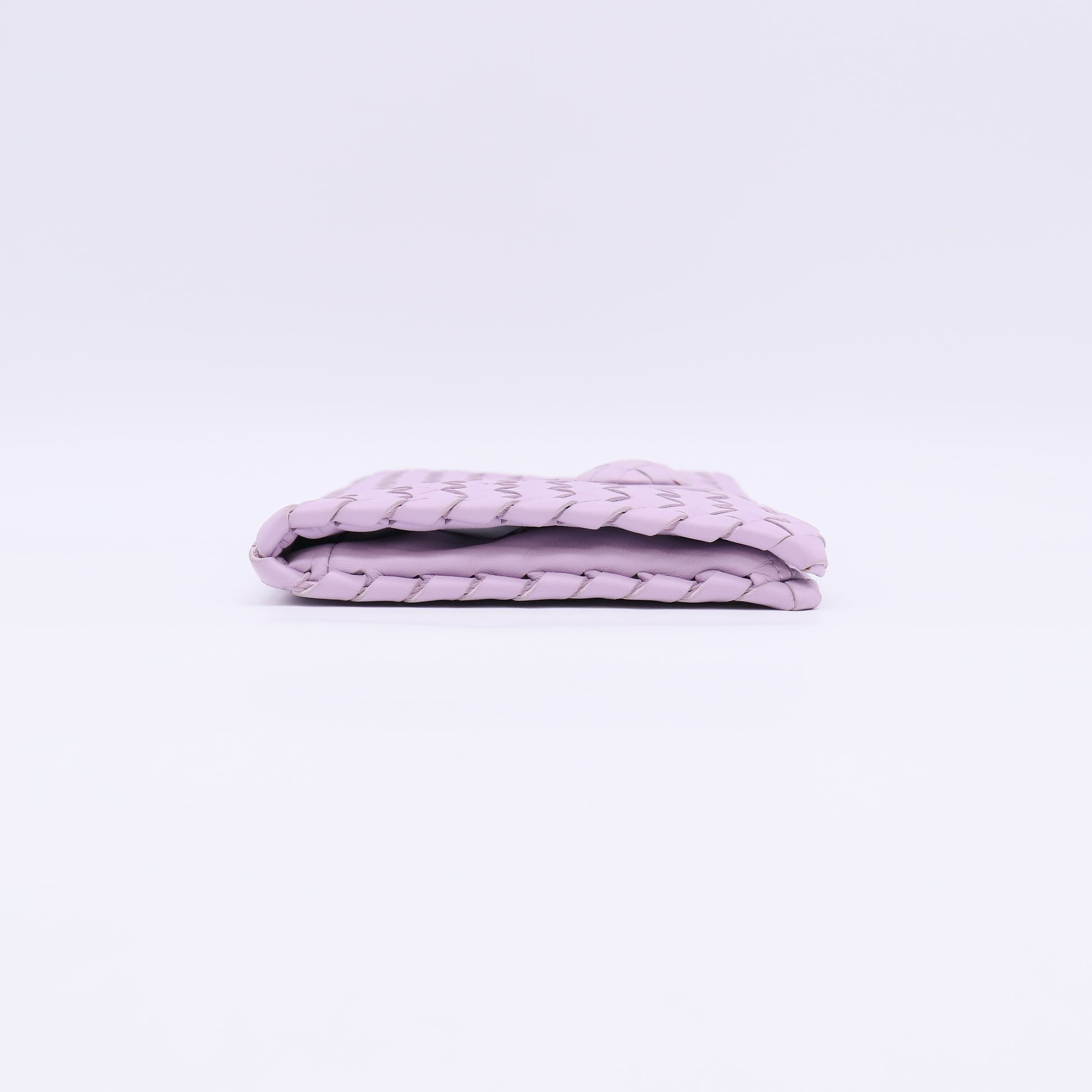 Bottega Veneta Light Purple Intrecciato Woven Leather Turnlock Clutch Bag W23060