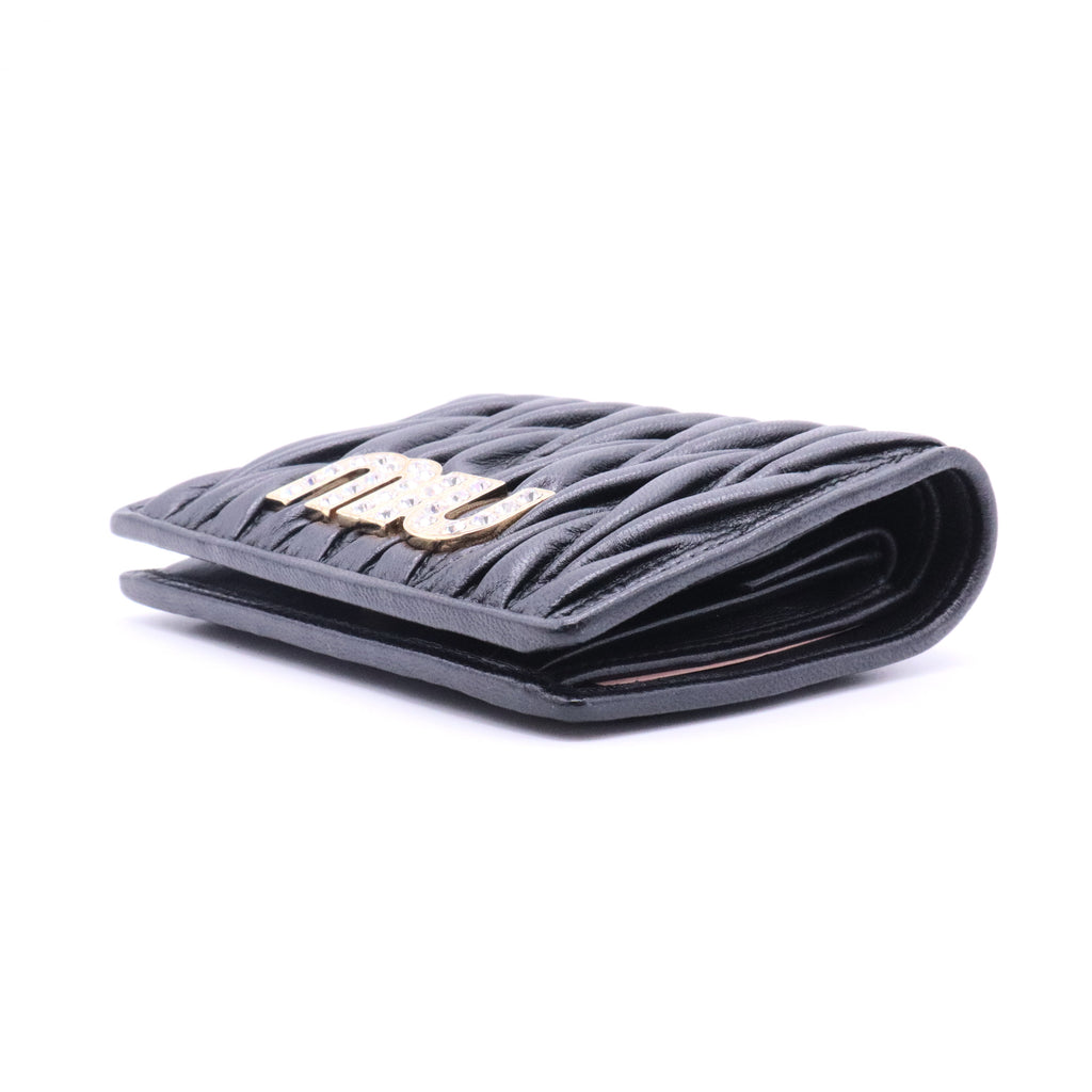 Miumiu Logo-plaque Matelassé wallet twins