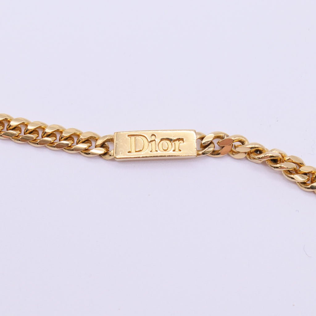 Christian Dior Vintage Chunky ID Tag Bracelet Twins LDJ4165