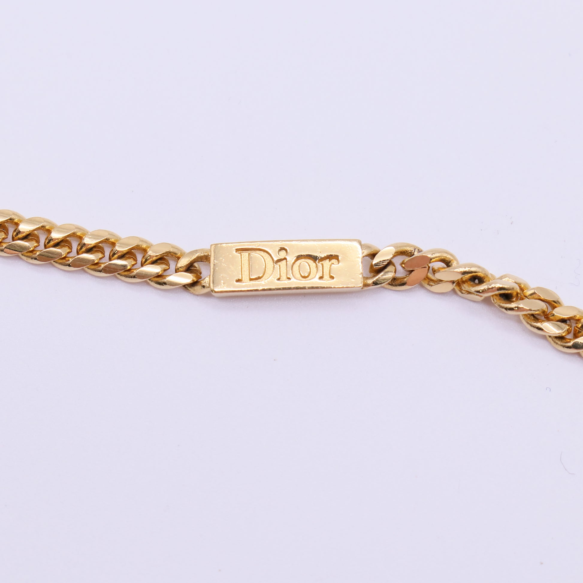 Christian Dior Vintage Chunky ID Tag Bracelet Twins LDJ4165