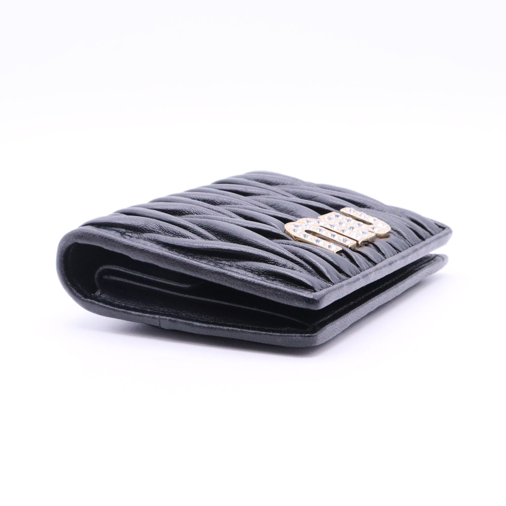 Miumiu Logo-plaque Matelassé wallet twins