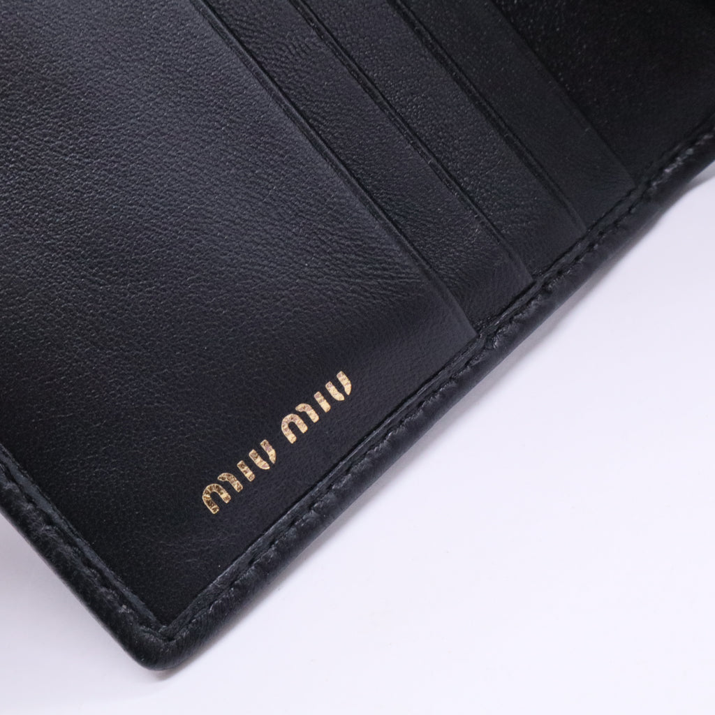 Miumiu Logo-plaque Matelassé wallet twins