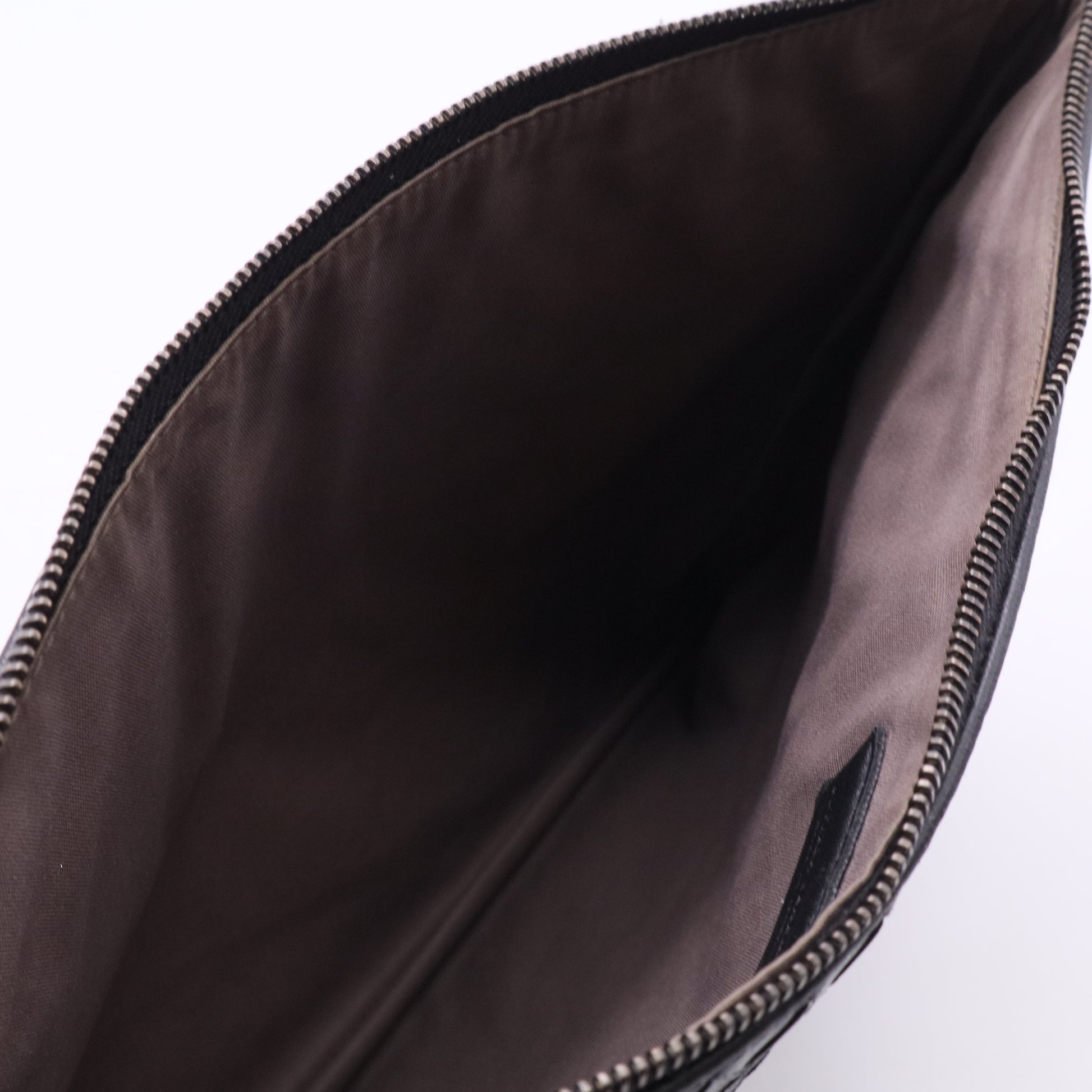 Leather clutch bag