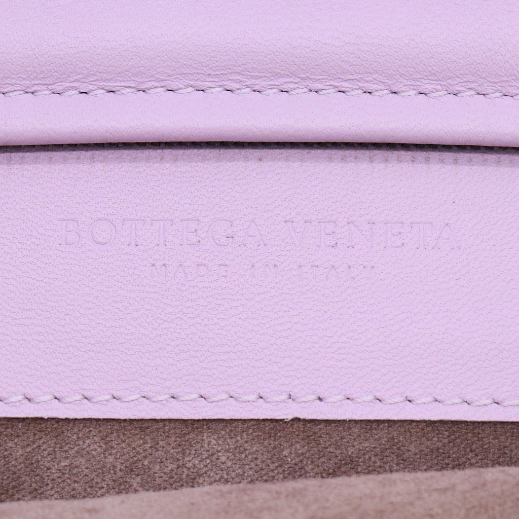 Bottega Veneta Light Purple Intrecciato Woven Leather Turnlock Clutch Bag W23060